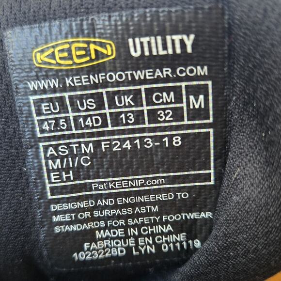 Keen Utlity Flint II Mid Mens Waterproof Leather Steel Toe Boots Brown Size 14 D main image 9